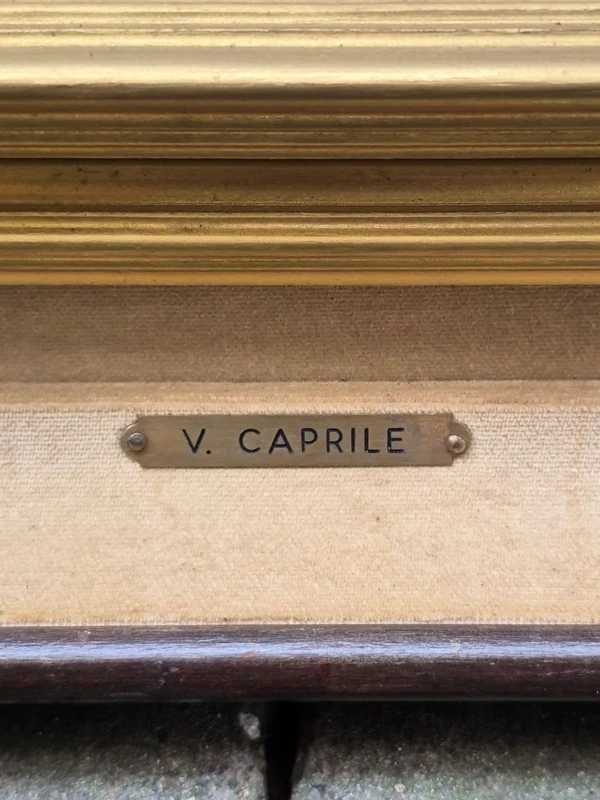 Dipinto olio su tavola Vincenzo Caprile