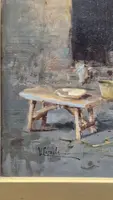 Dipinto olio su tavola Vincenzo Caprile