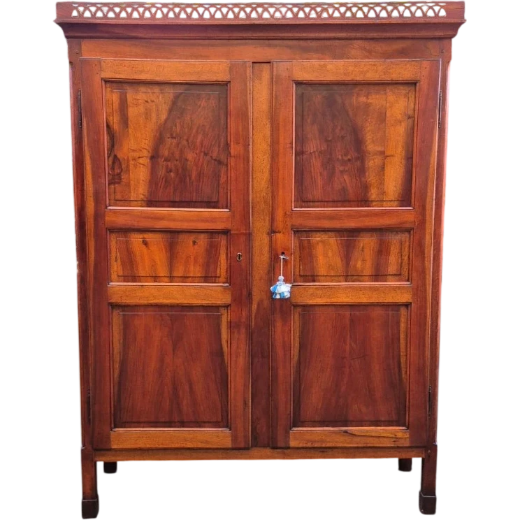 Antique Emilian Empire-style sideboard in walnut