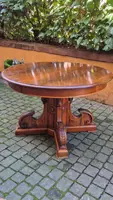 Antique extendable round walnut table, 2.7 meters
