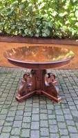 Antique extendable round walnut table, 2.7 meters