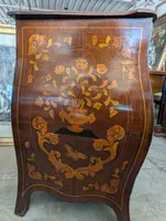 Small Dutch-style domed dresser with floral inlays
