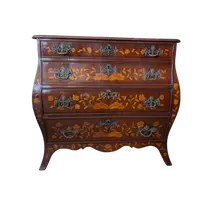 Small Dutch-style domed dresser with floral inlays