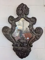 Coppia di specchierine in rame sbalzato e argentato Fine XIX secolo