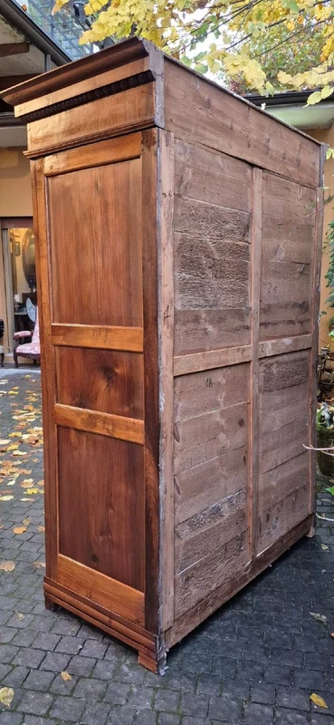 Antique Ligurian walnut paneled cabinet