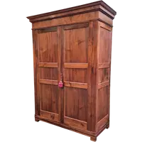 Antique Ligurian walnut paneled cabinet