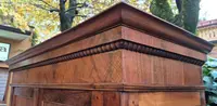 Antique Ligurian walnut paneled cabinet