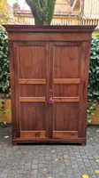 Antique Ligurian walnut paneled cabinet