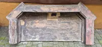 Antique 17th-century wardrobe from Parma, made of paneled and rusticated walnut
