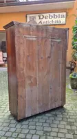 Antique walnut and burl wood paneled wardrobe from the 19th century