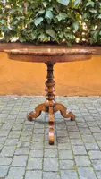 Antique round coffee table by Rolo with inlaid design