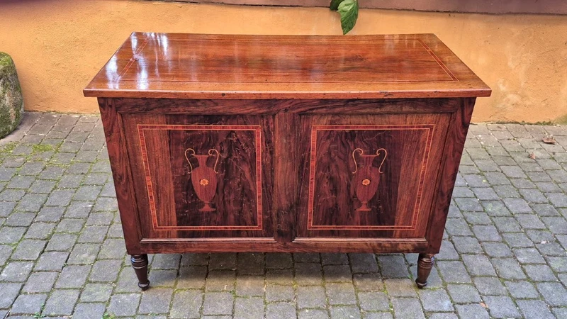Small antique Louis XVI inlaid desk