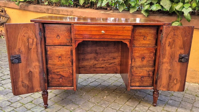 Small antique Louis XVI inlaid desk