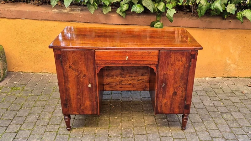 Small antique Louis XVI inlaid desk