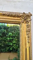 Antique Rectangular Gilded Wooden Mirror, Louis Philippe Style