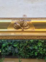 Antique Rectangular Gilded Wooden Mirror, Louis Philippe Style