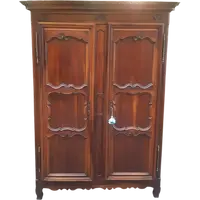 Antique French walnut wardrobe from the 18th century