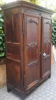 Antique French walnut wardrobe from the 18th century