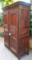 Antique French walnut wardrobe from the 18th century