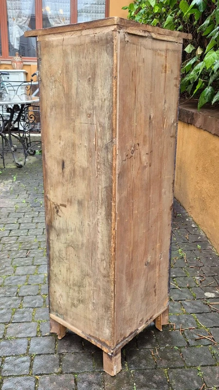 Small antique cantonal pine corner cabinet