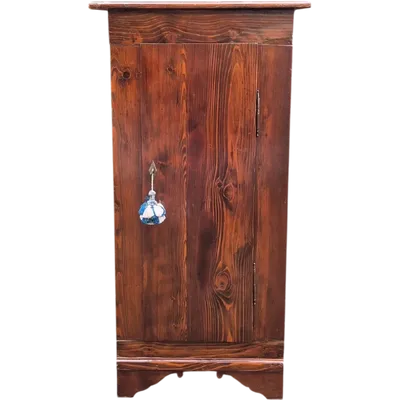 Small antique cantonal pine corner cabinet