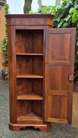 Antique Lombard cantonal corner cabinet in walnut