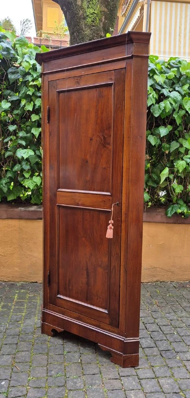 Antique Emilian Cantonal Corner Cabinet