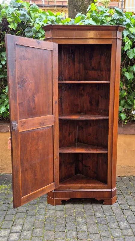 Antique Emilian Cantonal Corner Cabinet