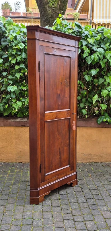 Antique Emilian Cantonal Corner Cabinet