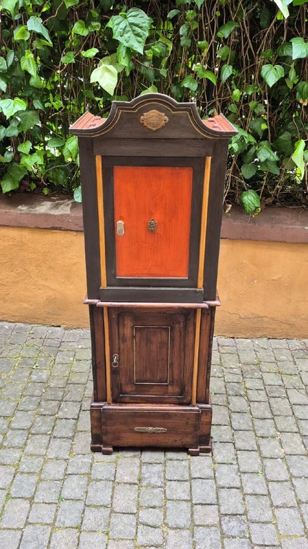 Antique 19th-century Bolognese safe with a double-key mechanism