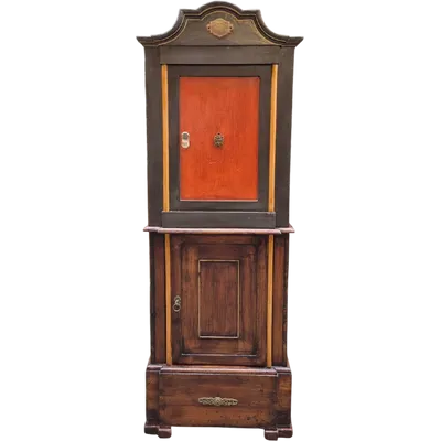 Antique 19th-century Bolognese safe with a double-key mechanism