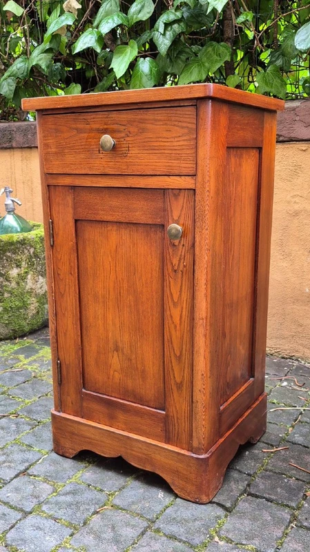 Pair of antique 19th-century oak nightstands