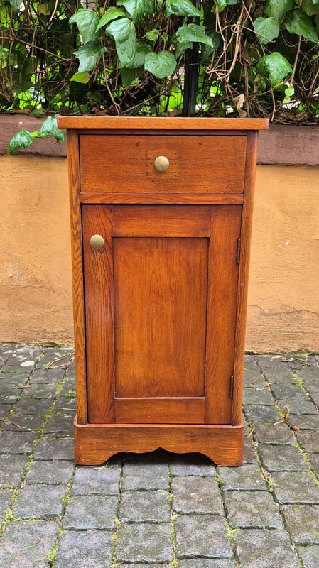 Pair of antique 19th-century oak nightstands