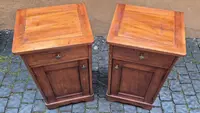 Pair of antique 19th-century oak nightstands