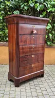 Antique 19th-century chest of drawers with a groove and a drop-down panel