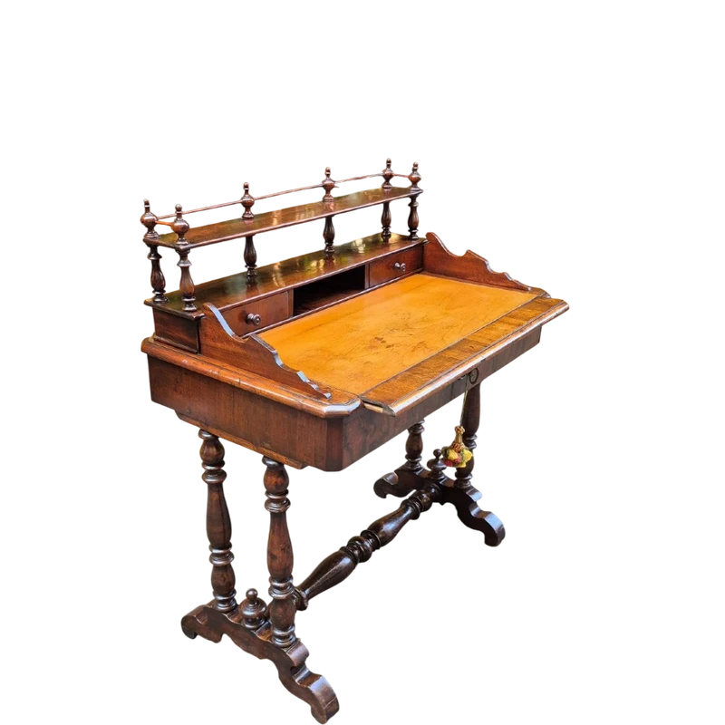 Antique Lombard walnut writing desk