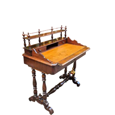 Tavolino scrittoio scrivania antico lombardo in noce