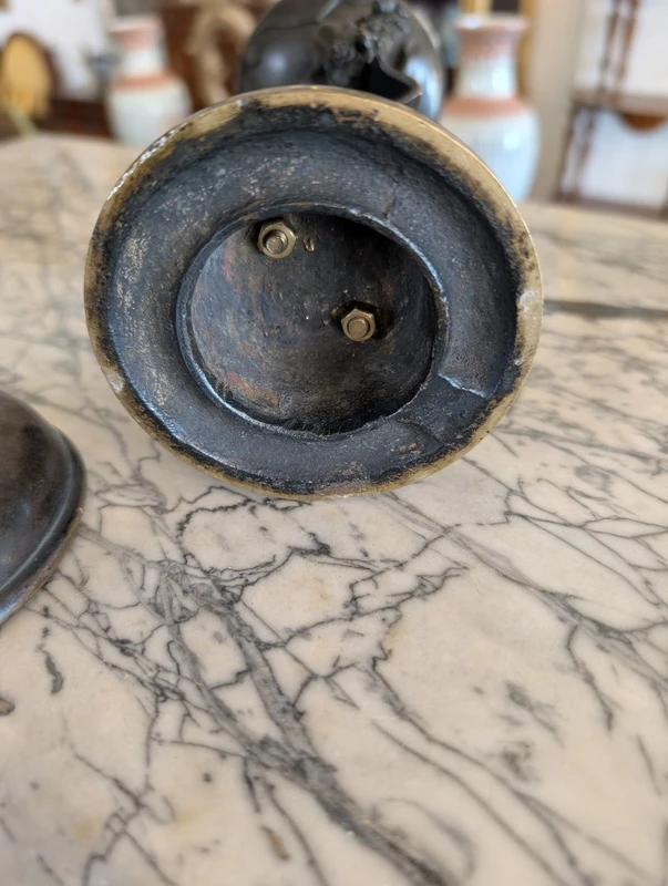 Scultura in bronzo con contenitore – Fine XIX secolo