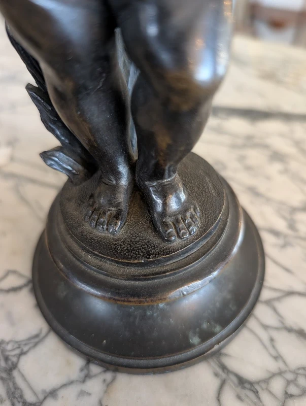 Scultura in bronzo con contenitore – Fine XIX secolo