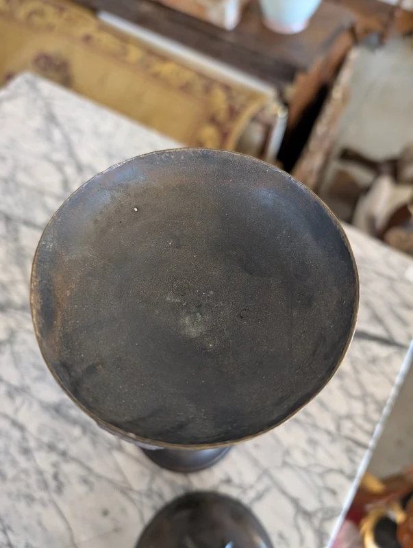 Scultura in bronzo con contenitore – Fine XIX secolo