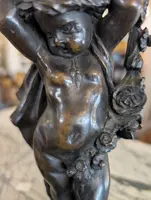 Scultura in bronzo con contenitore – Fine XIX secolo