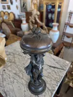 Scultura in bronzo con contenitore – Fine XIX secolo