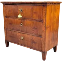 Small antique 19th-century chest of drawers in the Louis XVI style, veneered