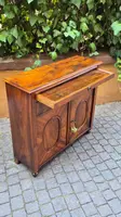 Narrow antique sideboard with walnut veneer