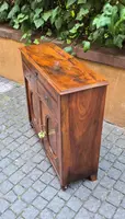 Narrow antique sideboard with walnut veneer