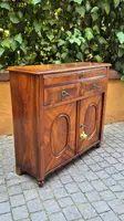 Narrow antique sideboard with walnut veneer