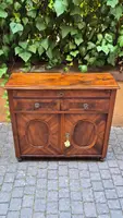 Narrow antique sideboard with walnut veneer