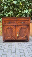 Narrow antique sideboard with walnut veneer