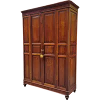 Antique cherry wood paneled pantry cabinet