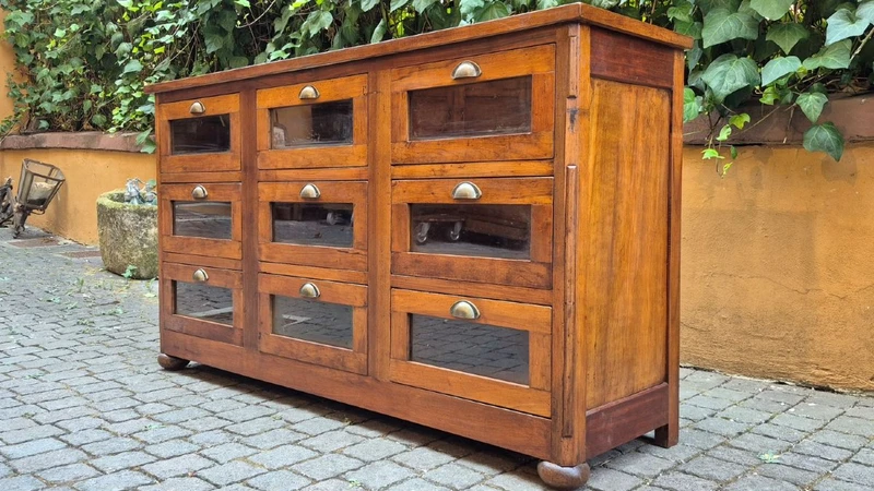 Antique walnut pasta chest of drawers